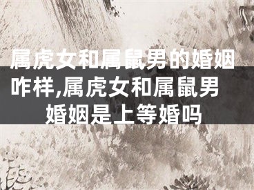 属虎女和属鼠男的婚姻咋样,属虎女和属鼠男婚姻是上等婚吗