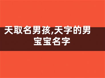 天取名男孩,天字的男宝宝名字