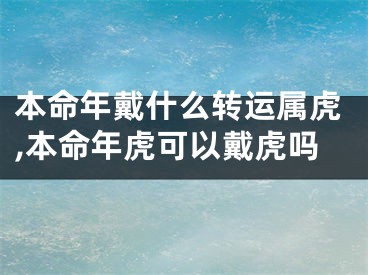 本命年戴什么转运属虎,本命年虎可以戴虎吗