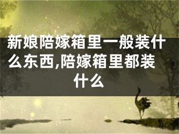 新娘陪嫁箱里一般装什么东西,陪嫁箱里都装什么