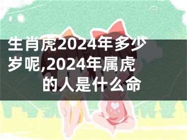 生肖虎2024年多少岁呢,2024年属虎的人是什么命