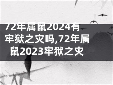 72年属鼠2024有牢狱之灾吗,72年属鼠2023牢狱之灾