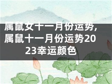 属鼠女十一月份运势,属鼠十一月份运势2023幸运颜色