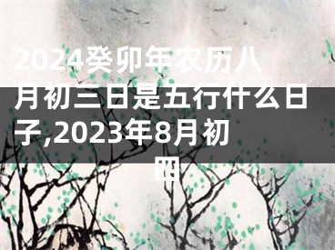 2024癸卯年农历八月初三日是五行什么日子,2023年8月初四