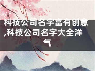 科技公司名字富有创意,科技公司名字大全洋气