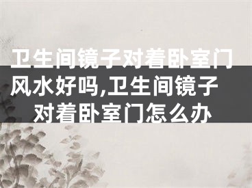 卫生间镜子对着卧室门风水好吗,卫生间镜子对着卧室门怎么办
