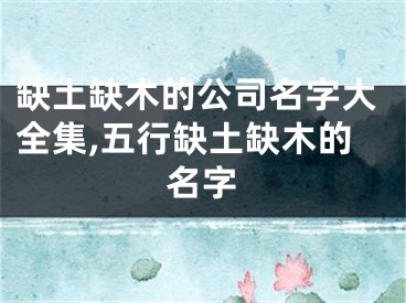 缺土缺木的公司名字大全集,五行缺土缺木的名字