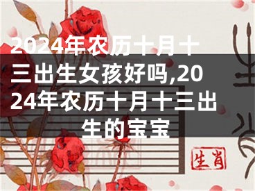 2024年农历十月十三出生女孩好吗,2024年农历十月十三出生的宝宝