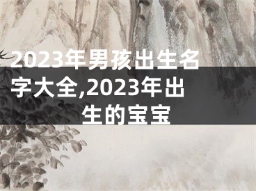 2023年男孩出生名字大全,2023年出生的宝宝