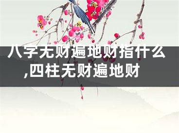 八字无财遍地财指什么,四柱无财遍地财
