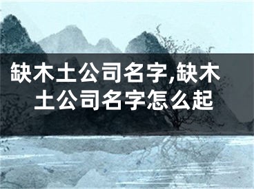 缺木土公司名字,缺木土公司名字怎么起