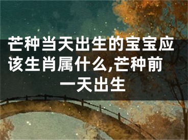 芒种当天出生的宝宝应该生肖属什么,芒种前一天出生