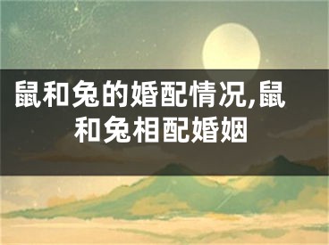 鼠和兔的婚配情况,鼠和兔相配婚姻