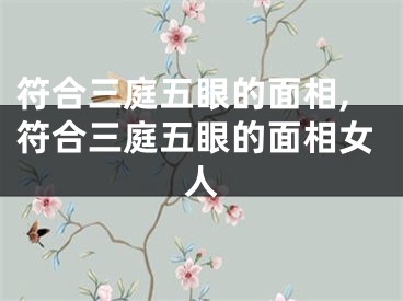 符合三庭五眼的面相,符合三庭五眼的面相女人