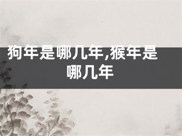狗年是哪几年,猴年是哪几年
