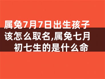 属兔7月7日出生孩子该怎么取名,属兔七月初七生的是什么命