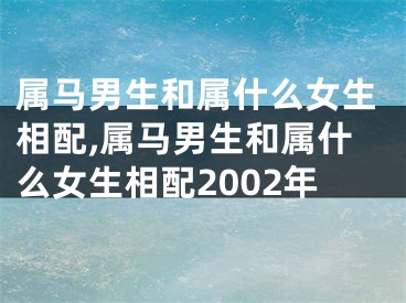 属马男生和属什么女生相配,属马男生和属什么女生相配2002年