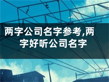 两字公司名字参考,两字好听公司名字