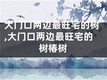 大门口两边最旺宅的树,大门口两边最旺宅的树椿树
