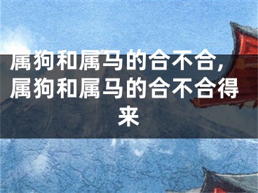 属狗和属马的合不合,属狗和属马的合不合得来