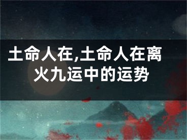 土命人在,土命人在离火九运中的运势