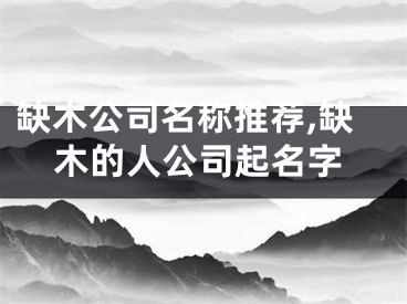 缺木公司名称推荐,缺木的人公司起名字