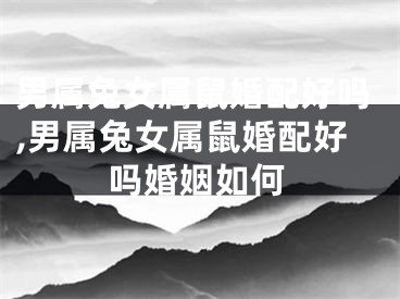 男属兔女属鼠婚配好吗,男属兔女属鼠婚配好吗婚姻如何