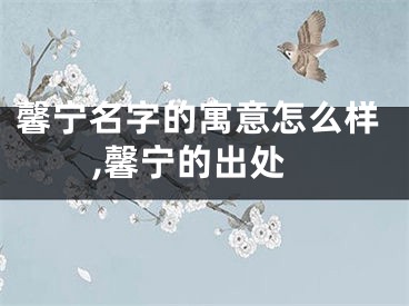 馨宁名字的寓意怎么样,馨宁的出处