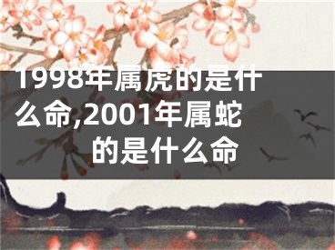 1998年属虎的是什么命,2001年属蛇的是什么命