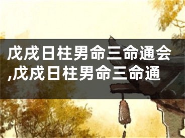 戊戌日柱男命三命通会,戊戍日柱男命三命通