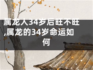 属龙人34岁后旺不旺,属龙的34岁命运如何