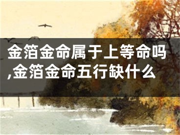 金箔金命属于上等命吗,金箔金命五行缺什么