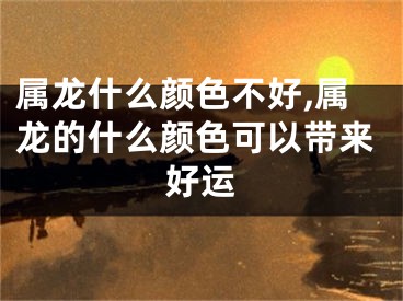 属龙什么颜色不好,属龙的什么颜色可以带来好运
