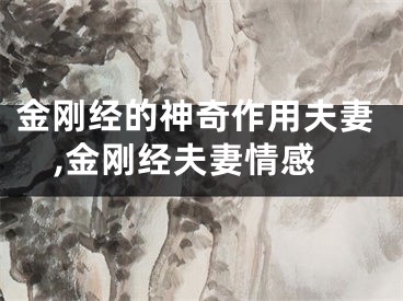 金刚经的神奇作用夫妻,金刚经夫妻情感
