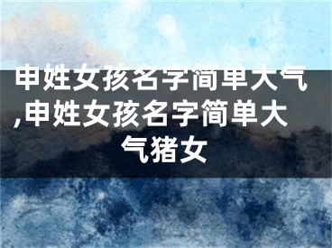 申姓女孩名字简单大气,申姓女孩名字简单大气猪女