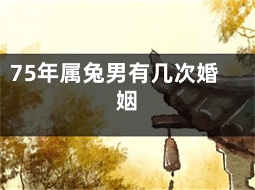 75年属兔男有几次婚姻