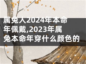 属兔人2024年本命年佩戴,2023年属兔本命年穿什么颜色的
