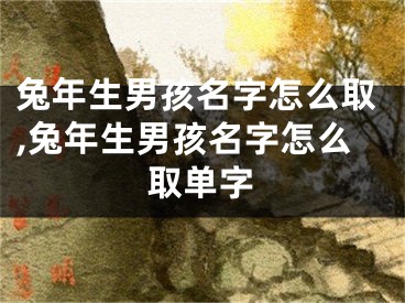 兔年生男孩名字怎么取,兔年生男孩名字怎么取单字