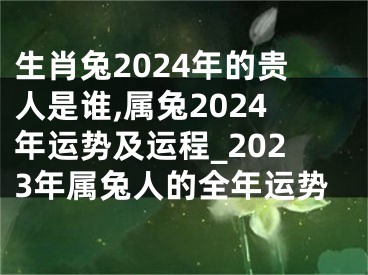 生肖兔2024年的贵人是谁,属兔2024年运势及运程_2023年属兔人的全年运势
