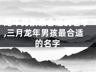 龙年男孩最合适的名字,三月龙年男孩最合适的名字