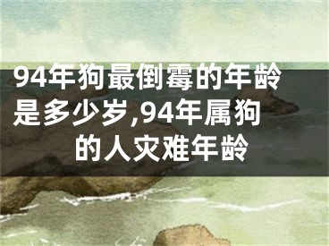 94年狗最倒霉的年龄是多少岁,94年属狗的人灾难年龄