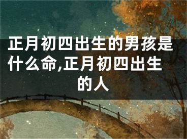 正月初四出生的男孩是什么命,正月初四出生的人