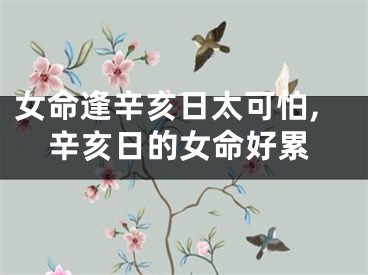 女命逢辛亥日太可怕,辛亥日的女命好累
