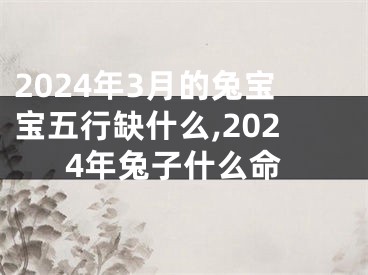 2024年3月的兔宝宝五行缺什么,2024年兔子什么命