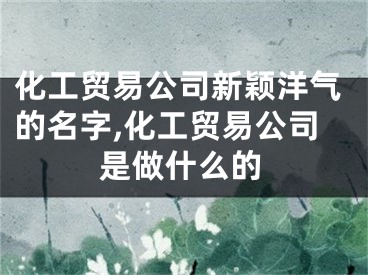 化工贸易公司新颖洋气的名字,化工贸易公司是做什么的
