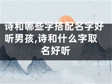 诗和哪些字搭配名字好听男孩,诗和什么字取名好听