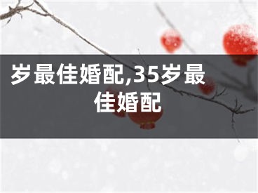 岁最佳婚配,35岁最佳婚配