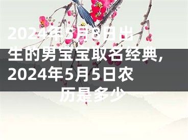2024年5月8日出生的男宝宝取名经典,2024年5月5日农历是多少