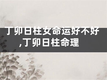 丁卯日柱女命运好不好,丁卯日柱命理