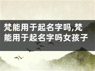 梵能用于起名字吗,梵能用于起名字吗女孩子